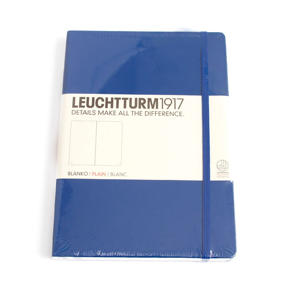 Leuchtturm, Medium, A5, Hardcover, Plain, Royal Blue